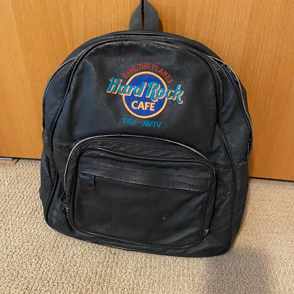 Hard Rock Cafe Bags Vintage Hard Rock Caf Telaviv Leather Backpack